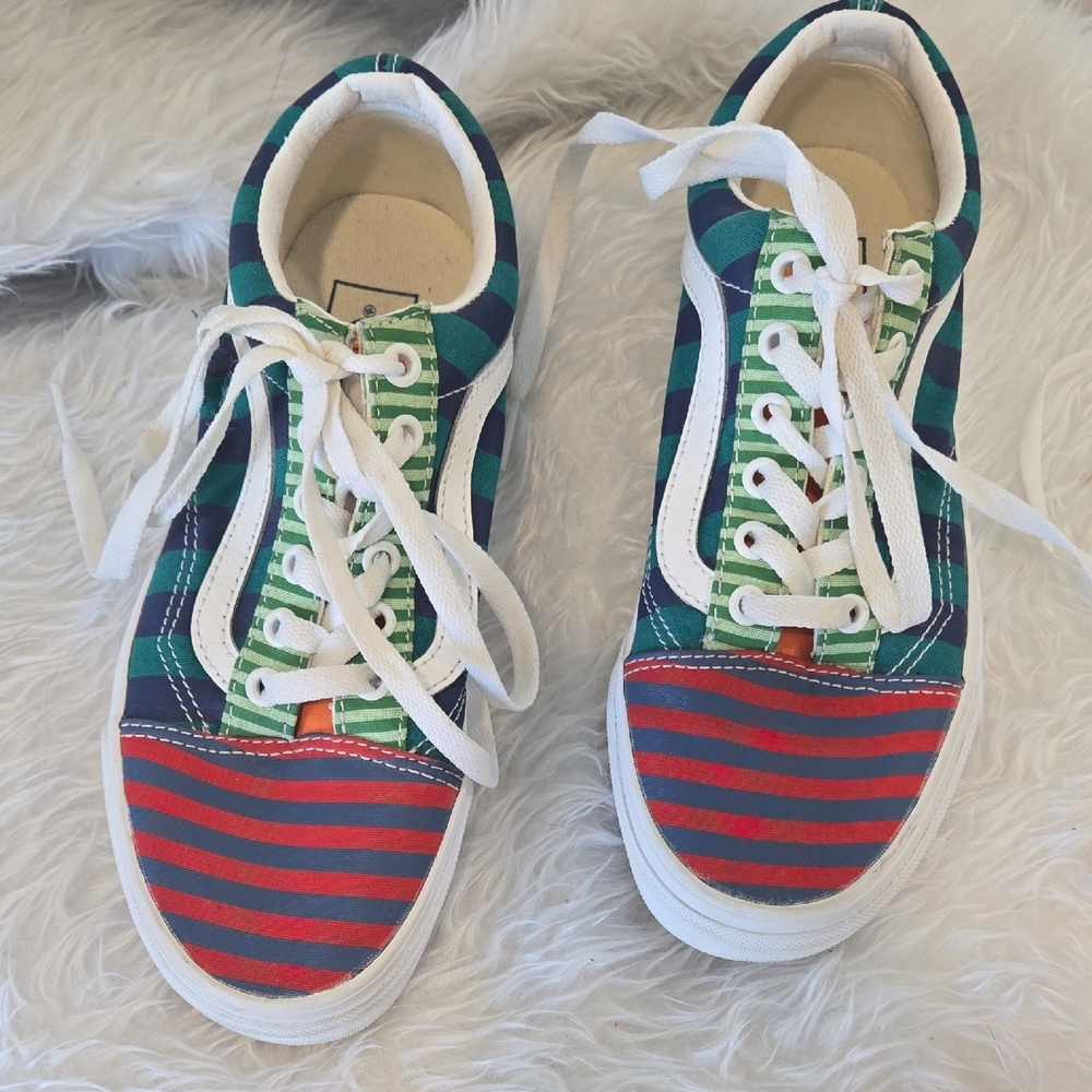 RARE Vans‎ Colorblock Striped Sneakers – Women’s 7 / Men’s 5.5